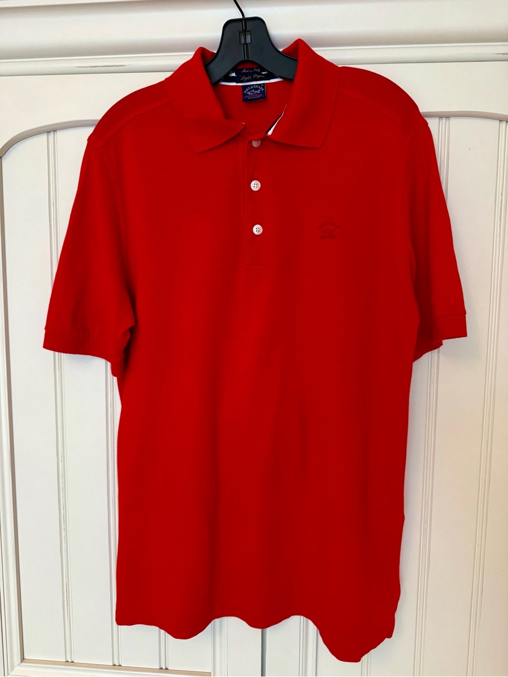 Paul & Shark Red Polo Shirt with Logo on Collar